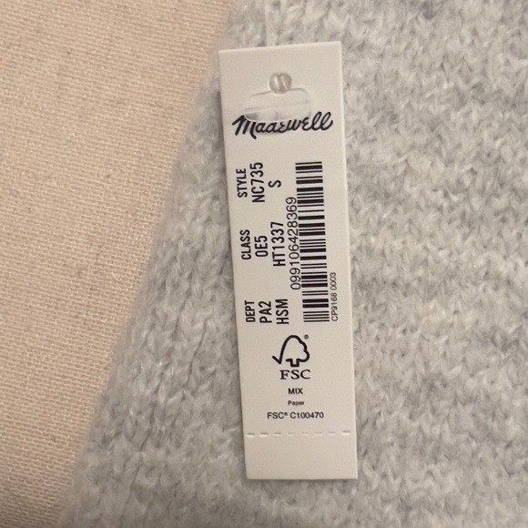 Brand new MADEWELL Glenridge Shawl-Collar
Sweater cardigan grey color size S - Picture 11 of 11